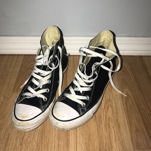 Black high top converse